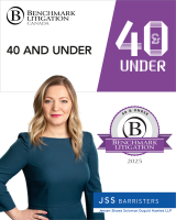 Cassandra Sutter has been named to Benchmark Litigation’s 2025 40 & Under List – Canadian Edition