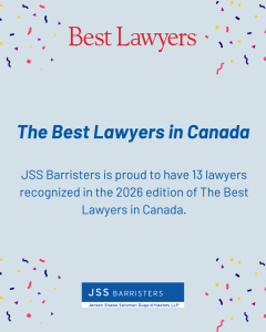 JSS Barristers is proud to have 13 lawyers awarded in the 2026 editions of The Best Lawyers in Canada
