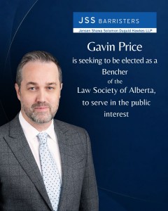 Gavin Price is running for Bencher of the Law Society of Alberta in the 2026 Election